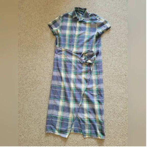 Polo Ralph Lauren Wrap Plated Midi Dress size 10 - Picture 7 of 9